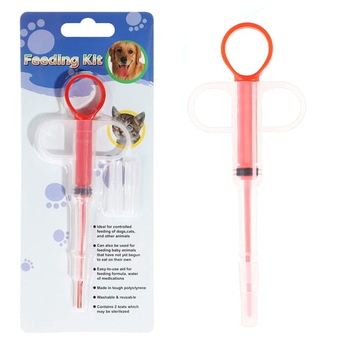 Pet Medicine Feeder Push-Type Syringe Cat Pill Syringe Dropper Dog and